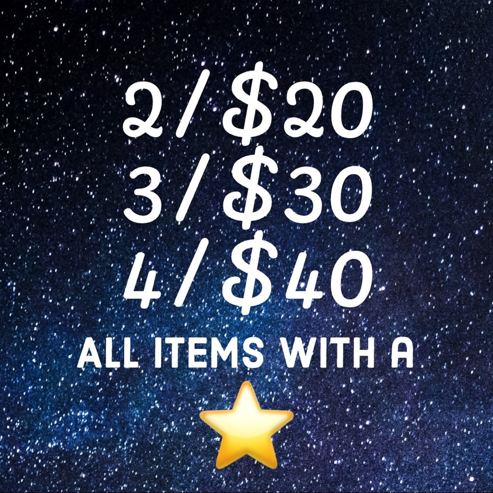 ⭐️::: 2/$20::3/$30::4/$40 :::⭐️
